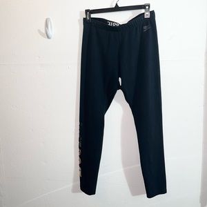Women’s Nike Black & Rose Gold Detail Leggings - Size Large